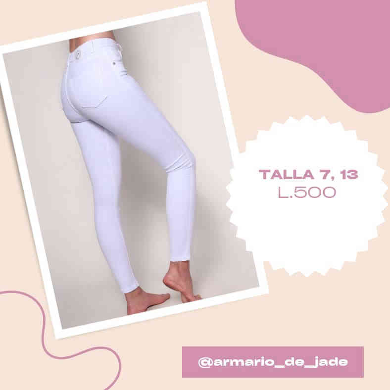 Jeans blanco para dama 