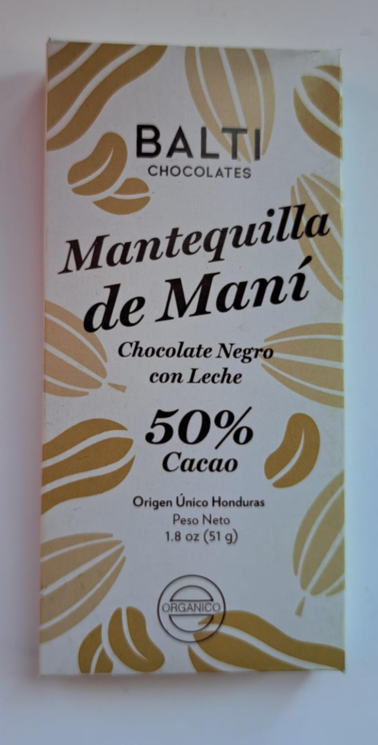 Chocolate 50% con Maní